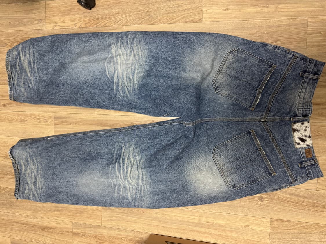 23fw 와이드 데님팬츠 미드 블루 s 사이즈 상품이미지4