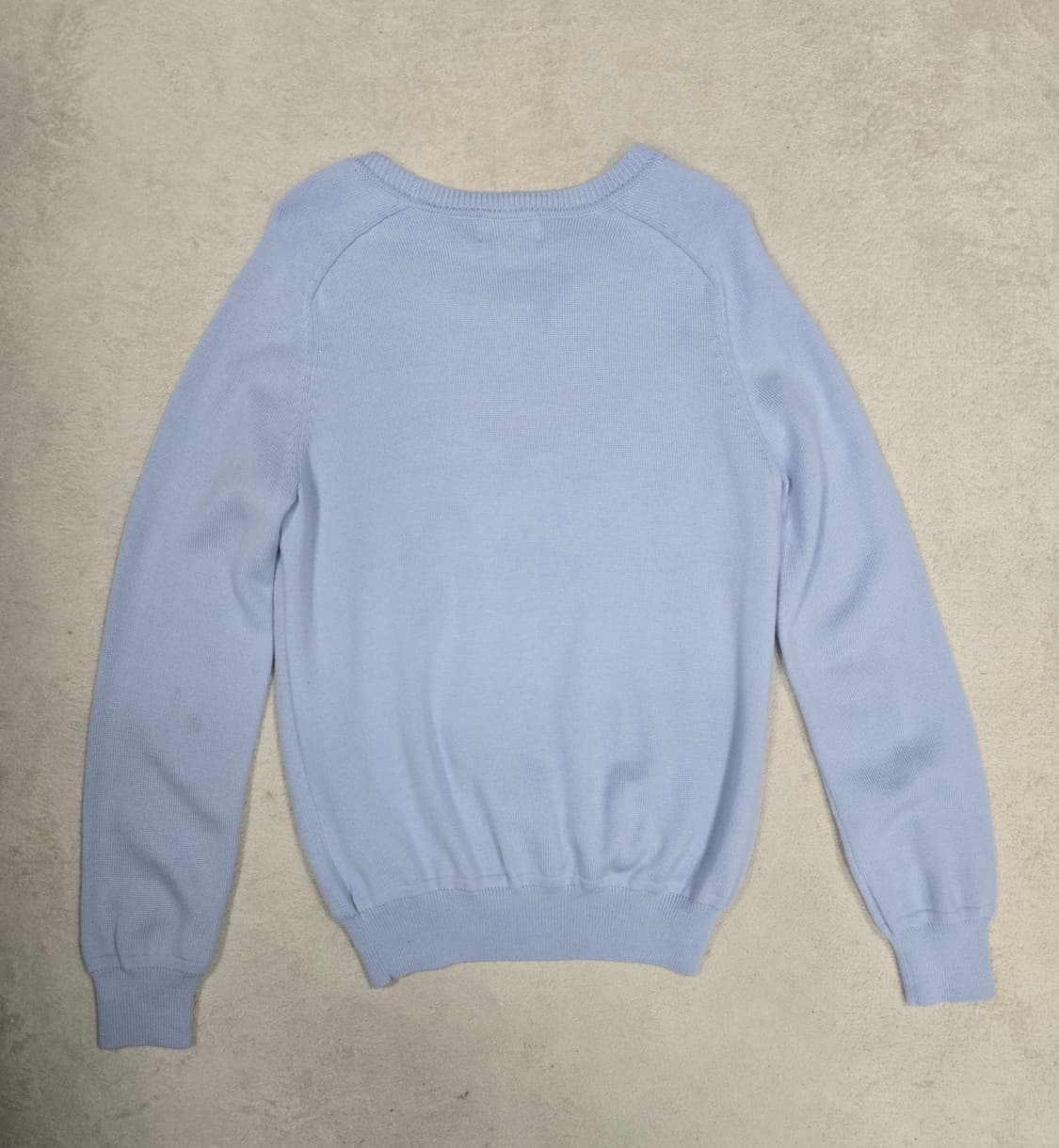 꾸레쥬 파스텔 블루 빅로고 니트 40 상품이미지3