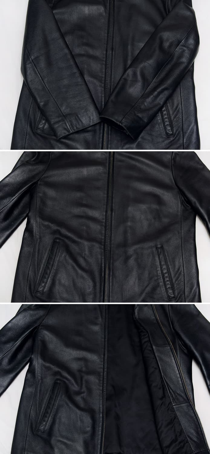 엘크 (ELK) 천연 양가죽 헨리넥 집업 싱글 라이더 자켓 (100) 상품이미지6