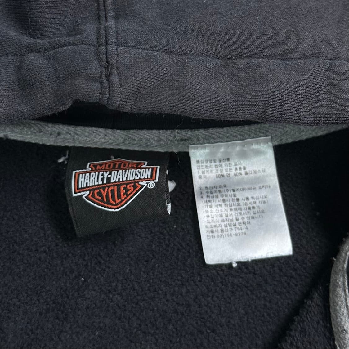 할리데이비슨 로고 블랙 후드집업 상품이미지7