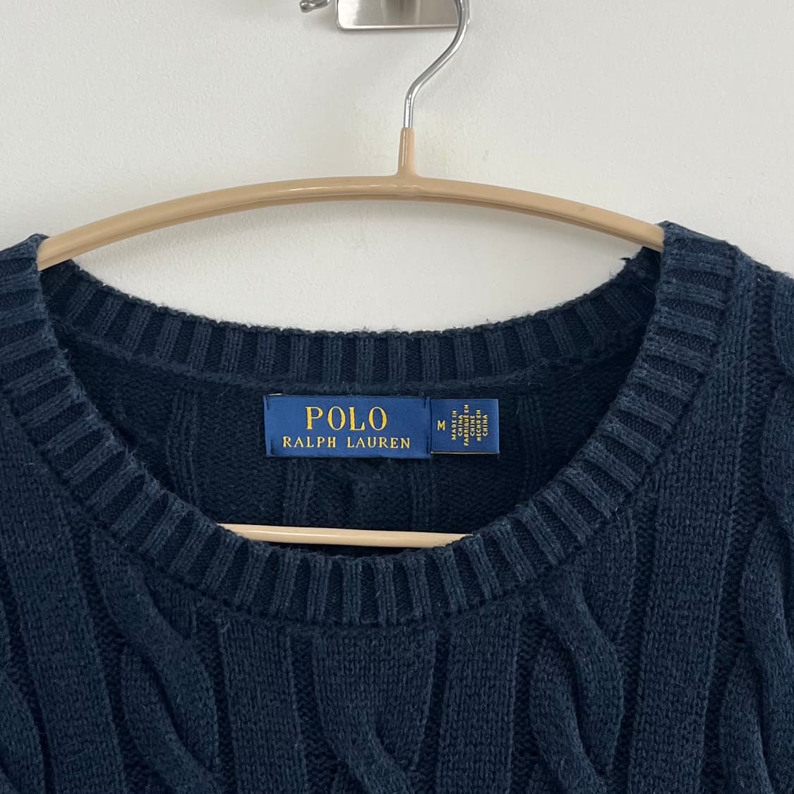 폴로 랄프로렌 신형 네이비 케이블 니트 코튼 스웨터 상품이미지5