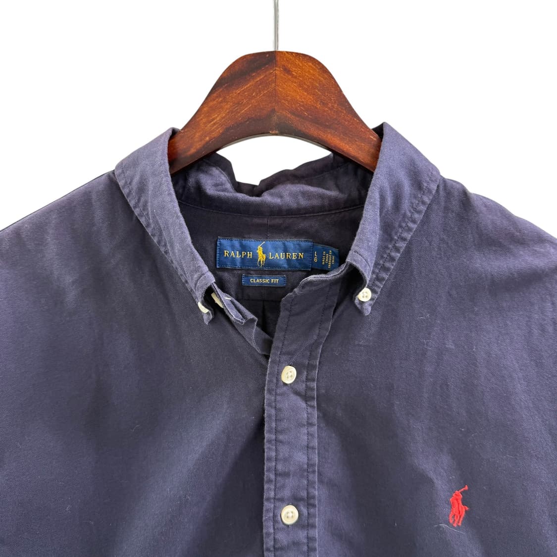 [L] 폴로 클래식핏 네이비 셔츠 상품이미지5