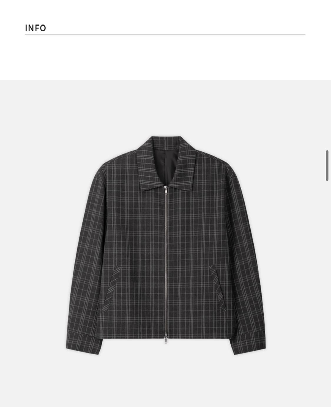 (새상품)(XL) 드로우핏 스테이블 레이어 체크 자켓 [GREY] 상품이미지8