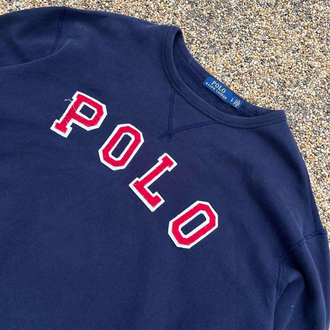 폴로(POLO RalphLauren)네이비 스펠 로고 맨투맨 상품이미지2