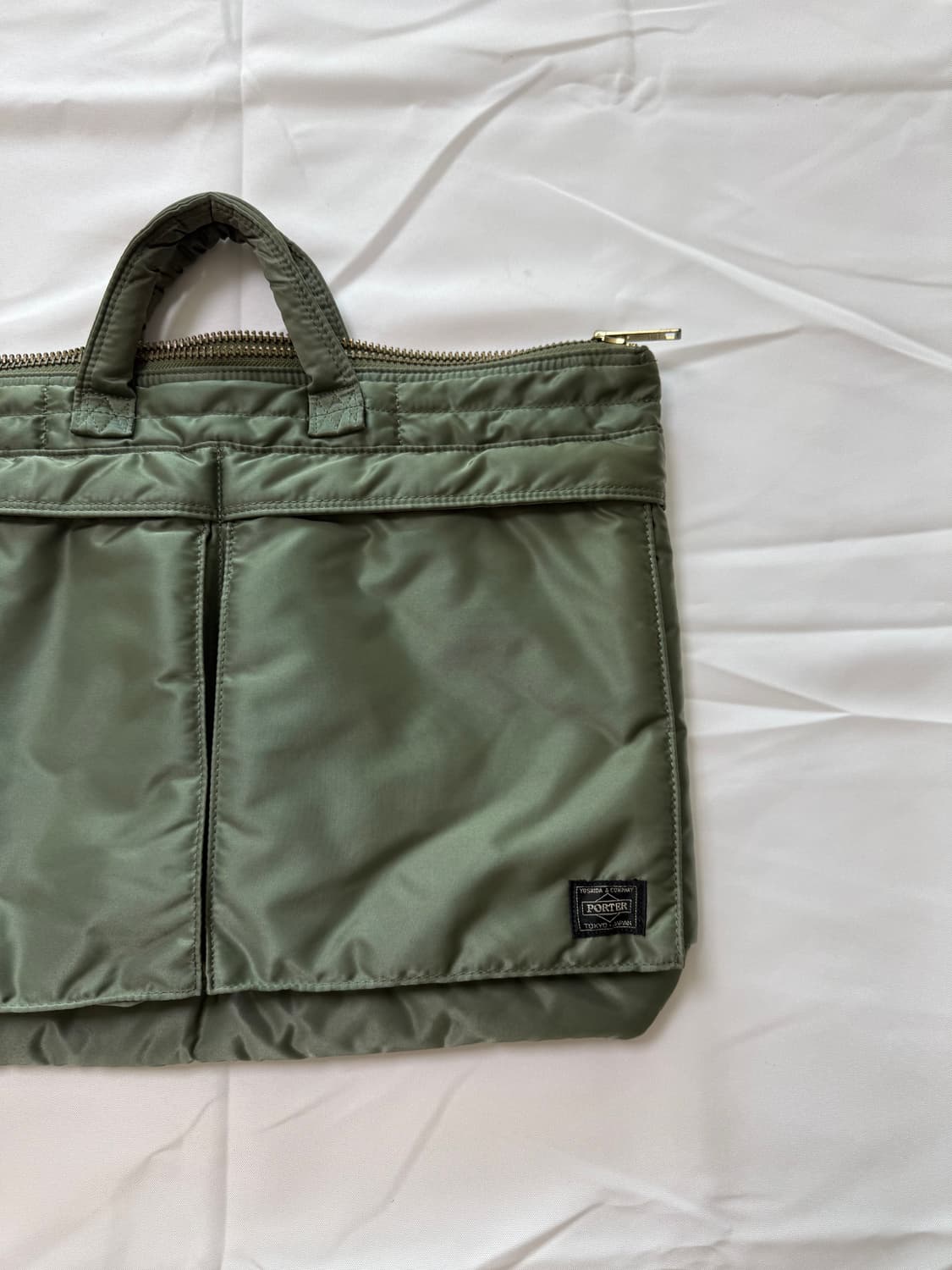 PORTER 신형 포터 탱커 숏 헬멧백 L 카키 서류가방 세이지그린 상품이미지3