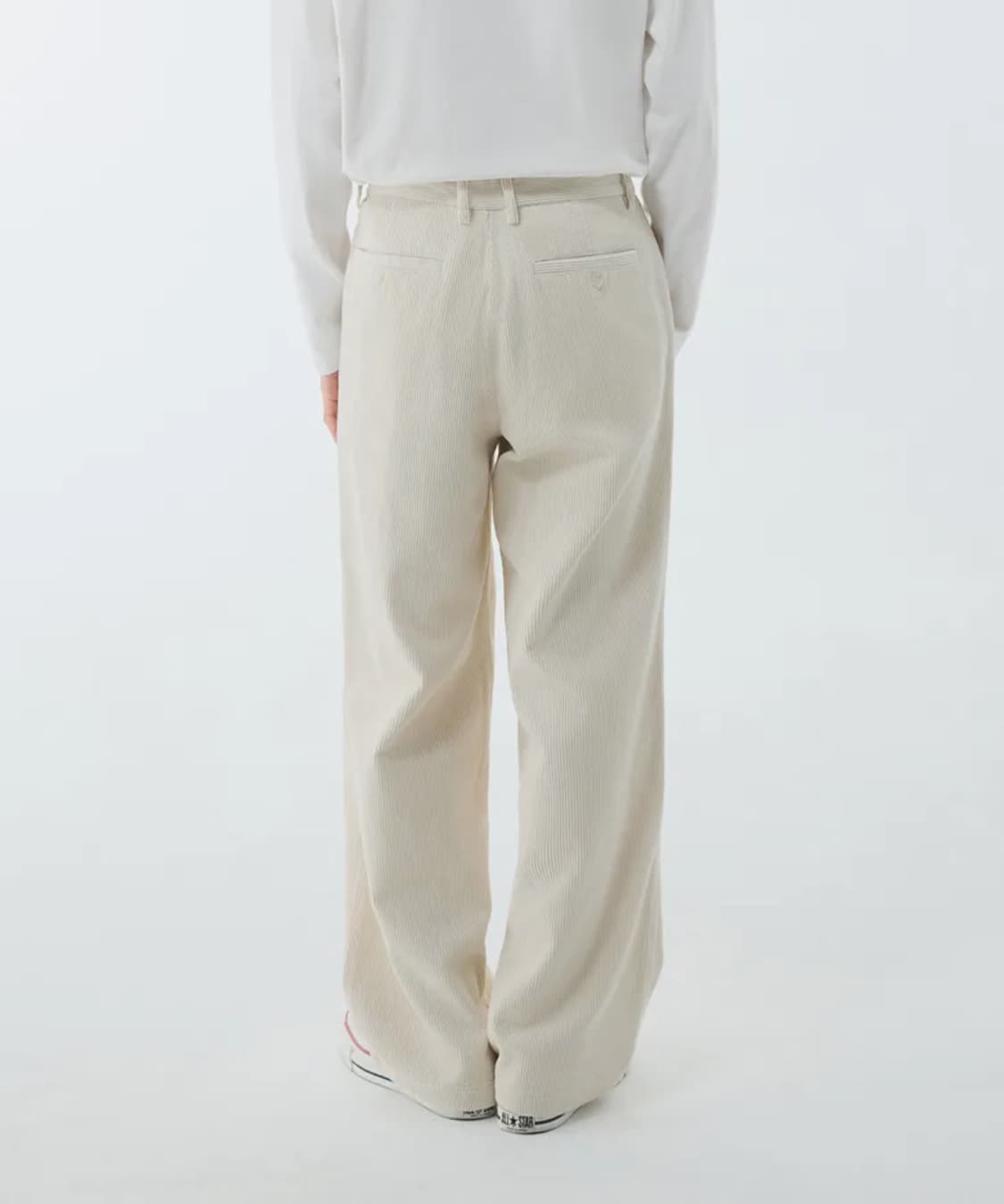 무신사 스탠다드 와이드 코듀로이 팬츠 크림 상품이미지2