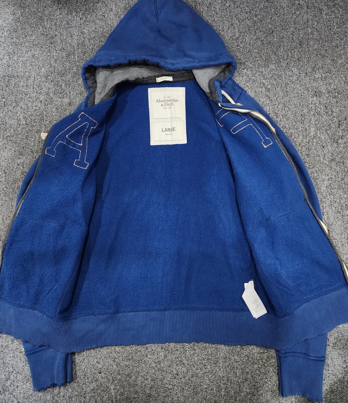 아베크롬비 빈티지 Y2K 데미지 후드집업 L 상품이미지3