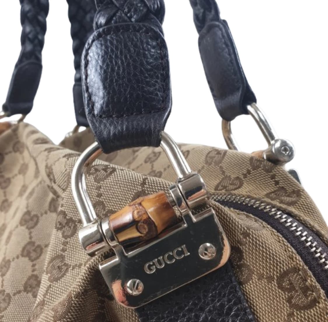 구찌 뱀부 바 GG 캔버스 토트백 상품이미지5