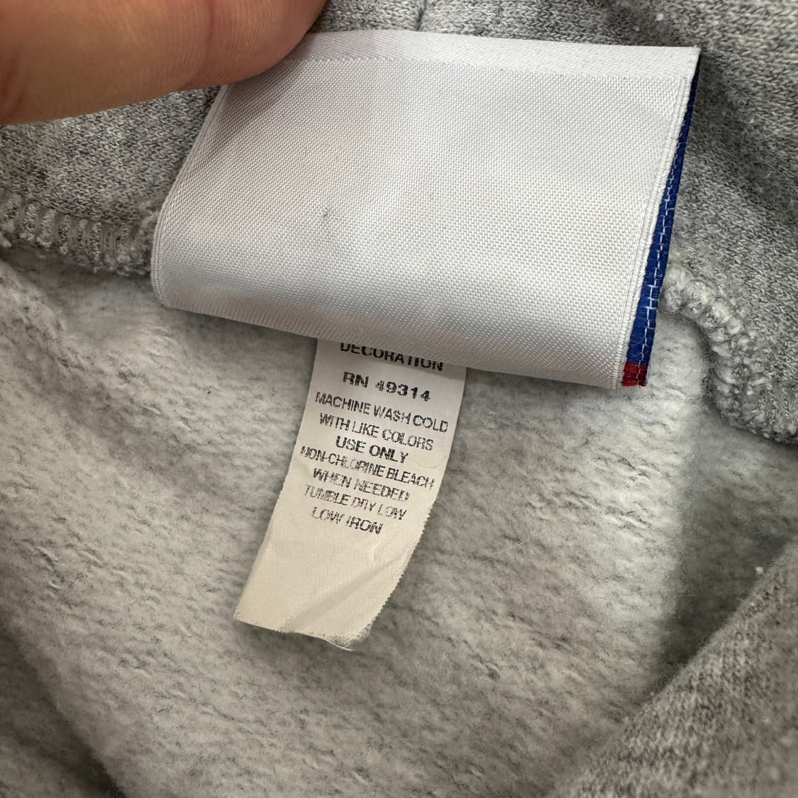 L 챔피온 프린스턴 UNIV 빅로고 그레이 후드 티셔츠  상품이미지6