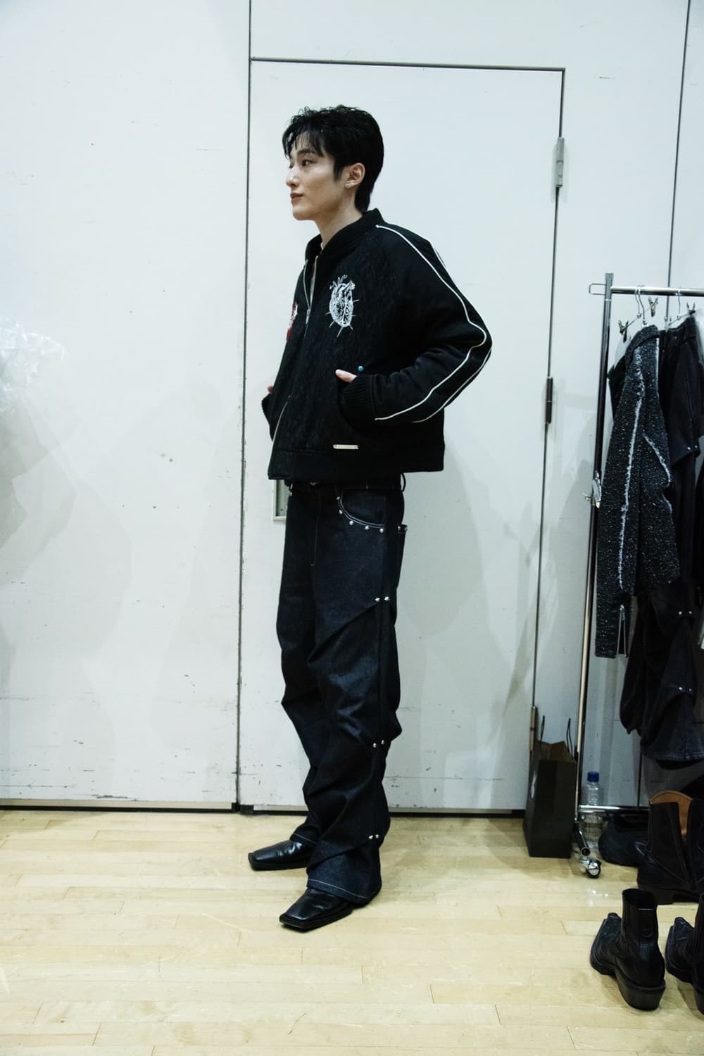 AAO viedit starry stud random tuck pants 상품이미지2