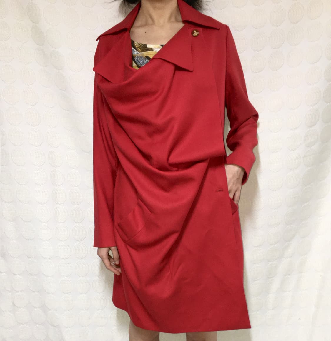 비비안웨스트우드 레드 멀티 웨어 울 언밸런스 코트 상품이미지3