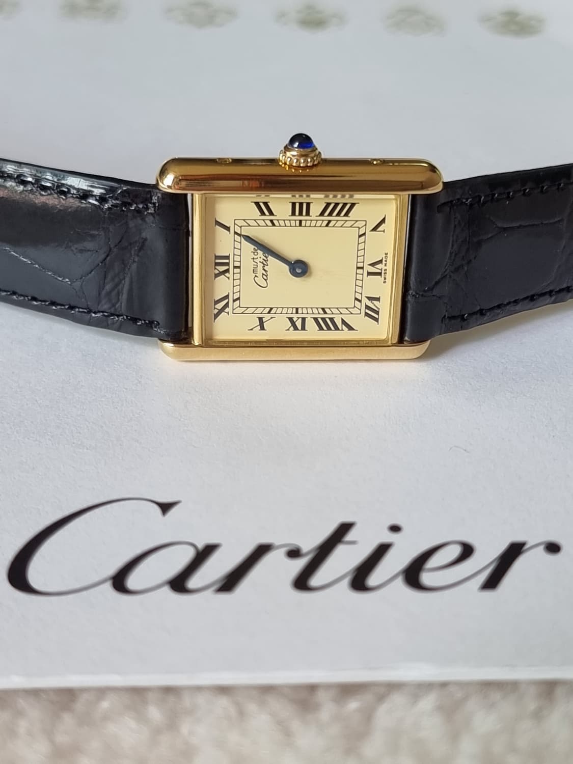 까르띠에 빈티지 탱크머스트 L 샴페인다이얼 디버클 시계(남여공용) 상품이미지3