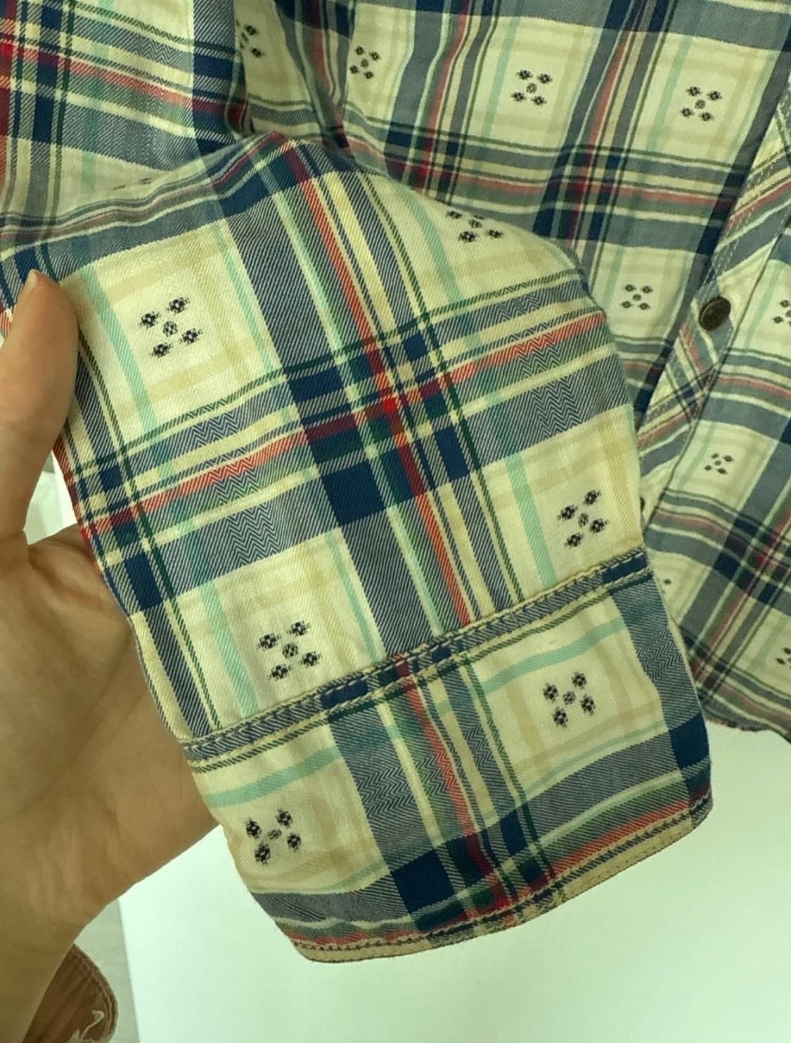 타미힐피거 데님 체크 셔츠 남방 상품이미지6