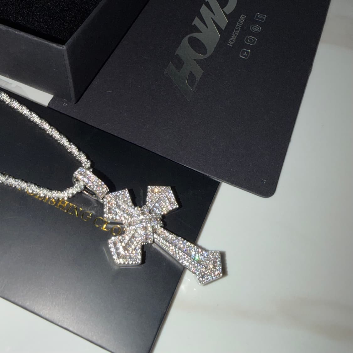 (OS) HOWSS 지르코니아 아이스 아웃 십자가 목걸이 상품이미지5