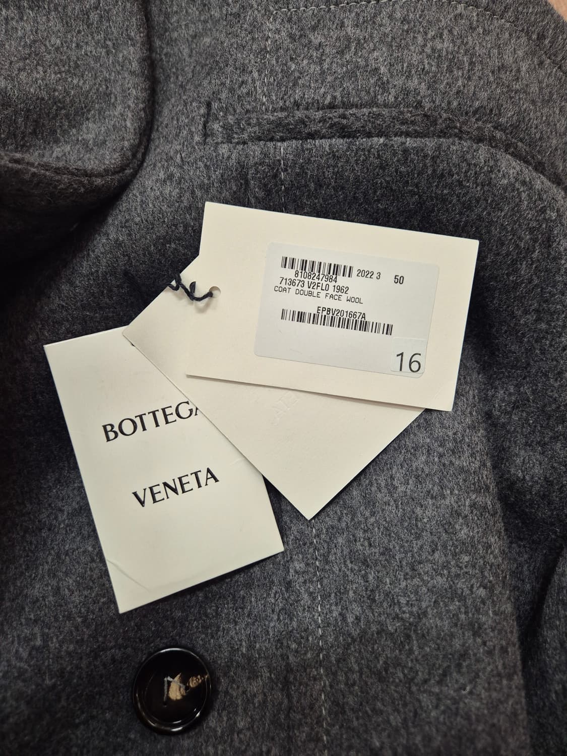 [새상품] 보테가베네타 더블 페이스 울 코트 (50사이즈) 상품이미지10