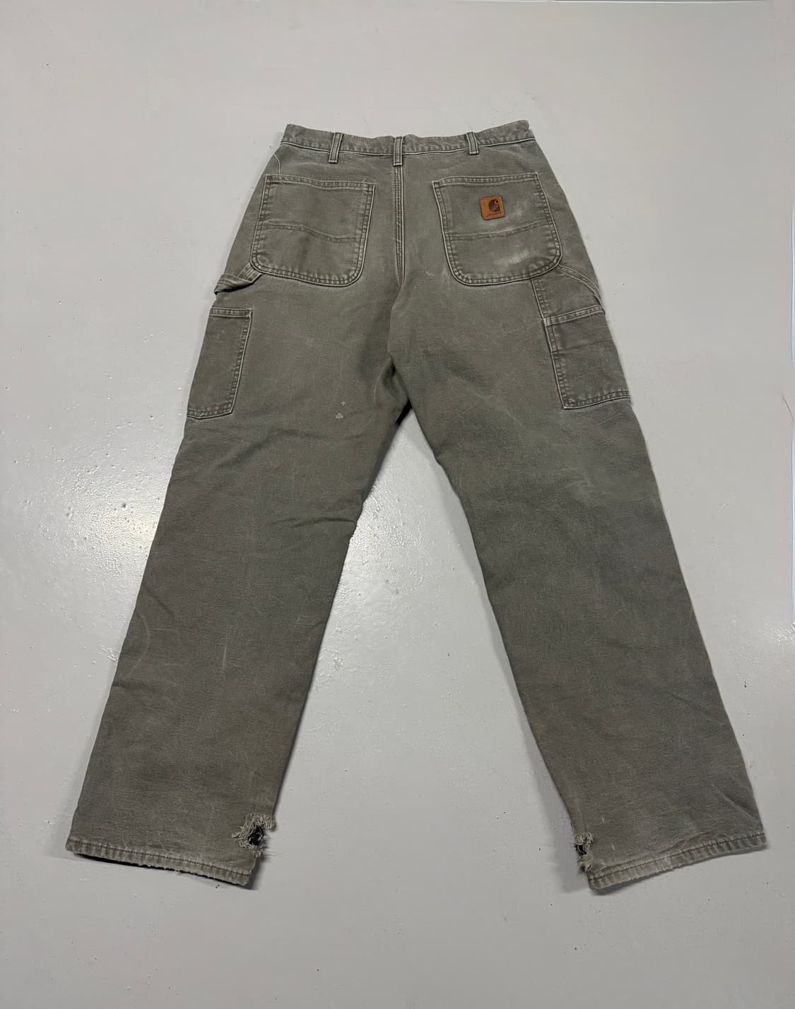 (32) 칼하트 B11 체크 라이닝 모스그린 카펜터 워크팬츠 상품이미지1