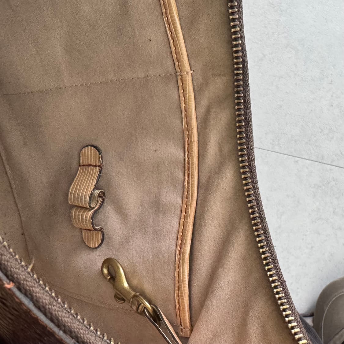 브라민 트라이컬러 리얼 악어 가죽 숄더백 상품이미지6