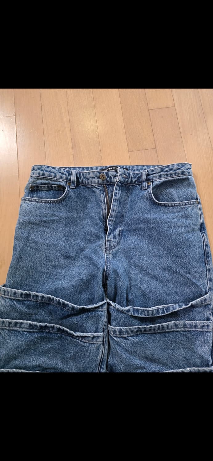 정품 와이프로젝트 컷팅 청바지 데님 남녀공용 상품이미지6