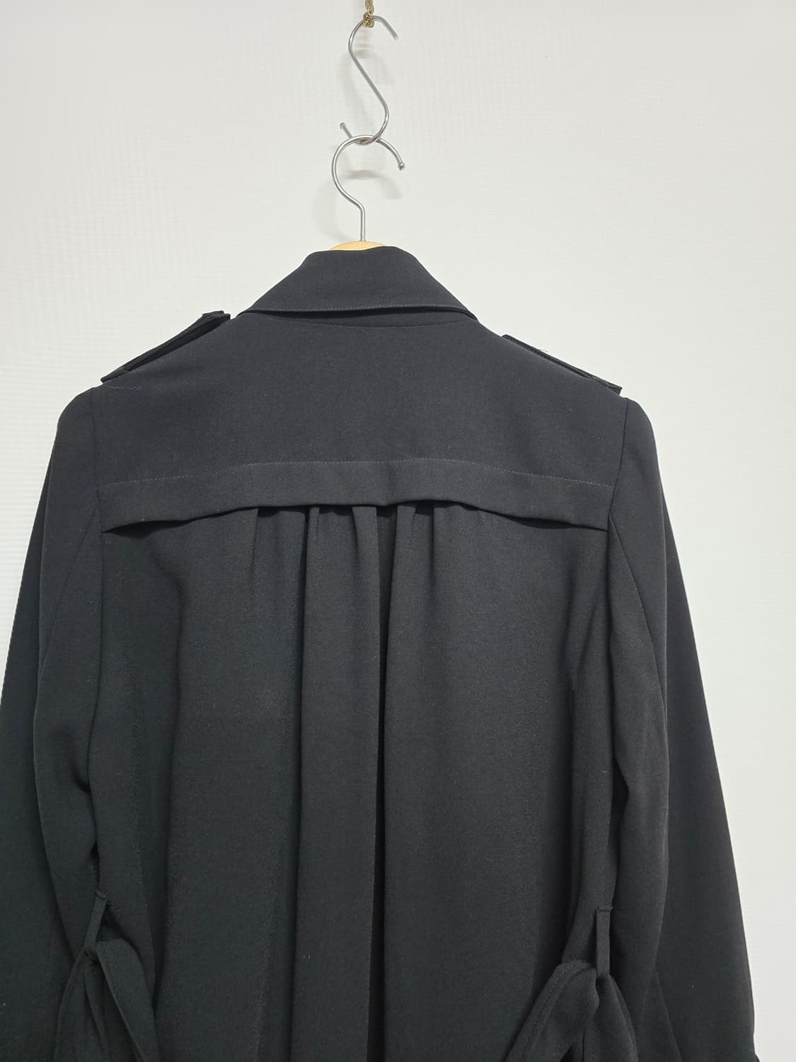 EGOIST 블랙 트렌치 코트 레오파드 포인트66 상품이미지6