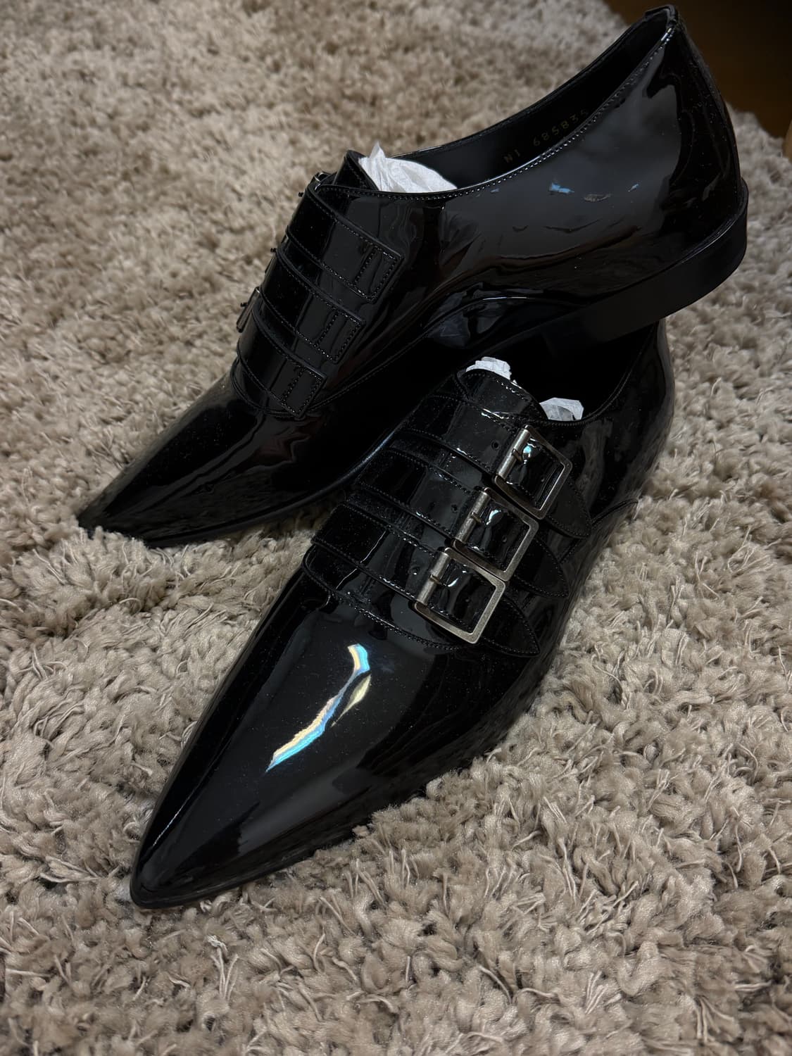 새제품)생로랑 애나멜 트리플 스트랩 슈즈로퍼 상품이미지7