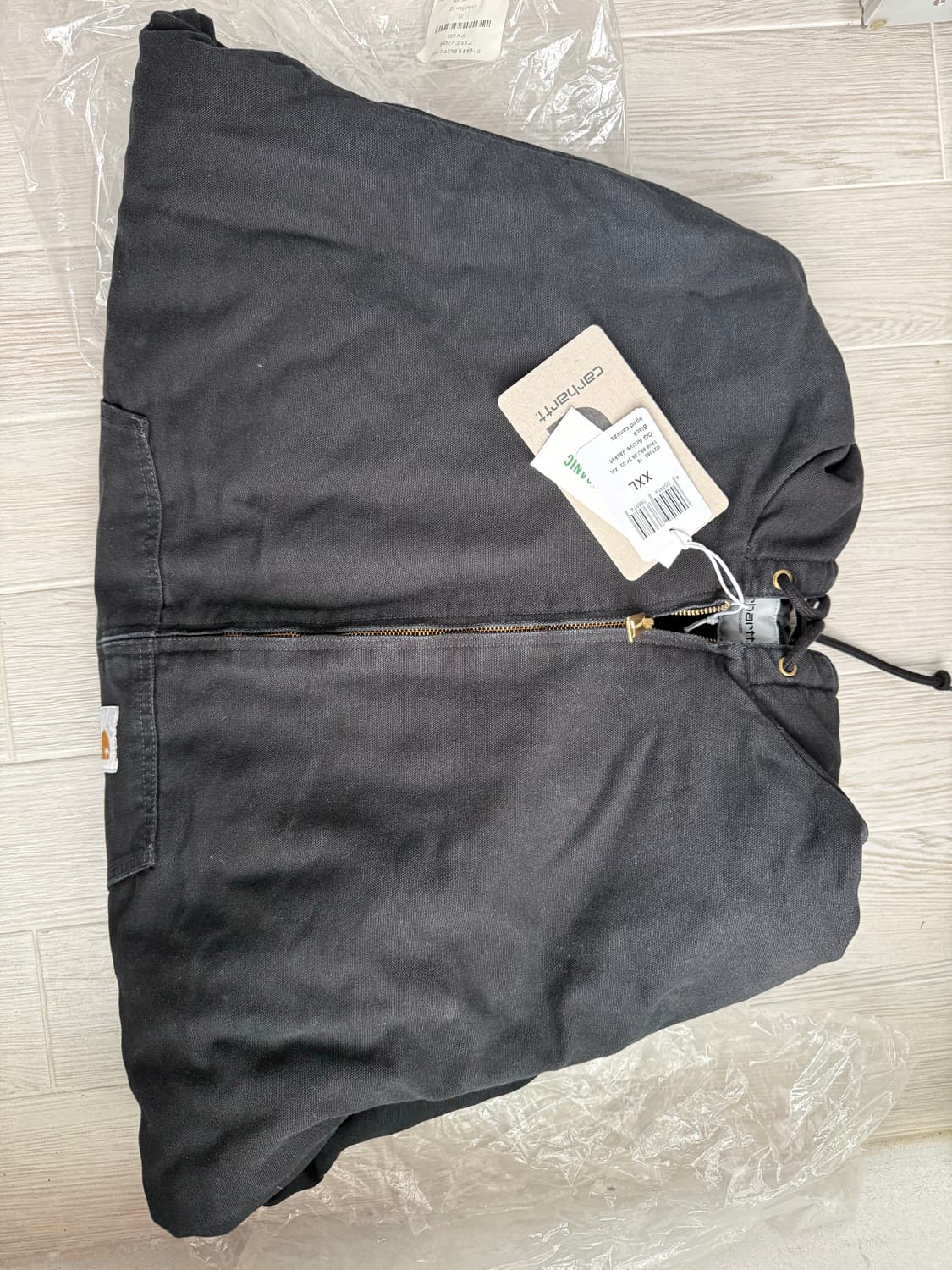 칼하트wip 액티브 블랙 에이지드 캔버스 xxl 상품이미지2