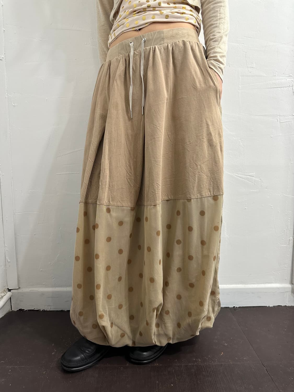 dot design puff skirt 상품이미지2