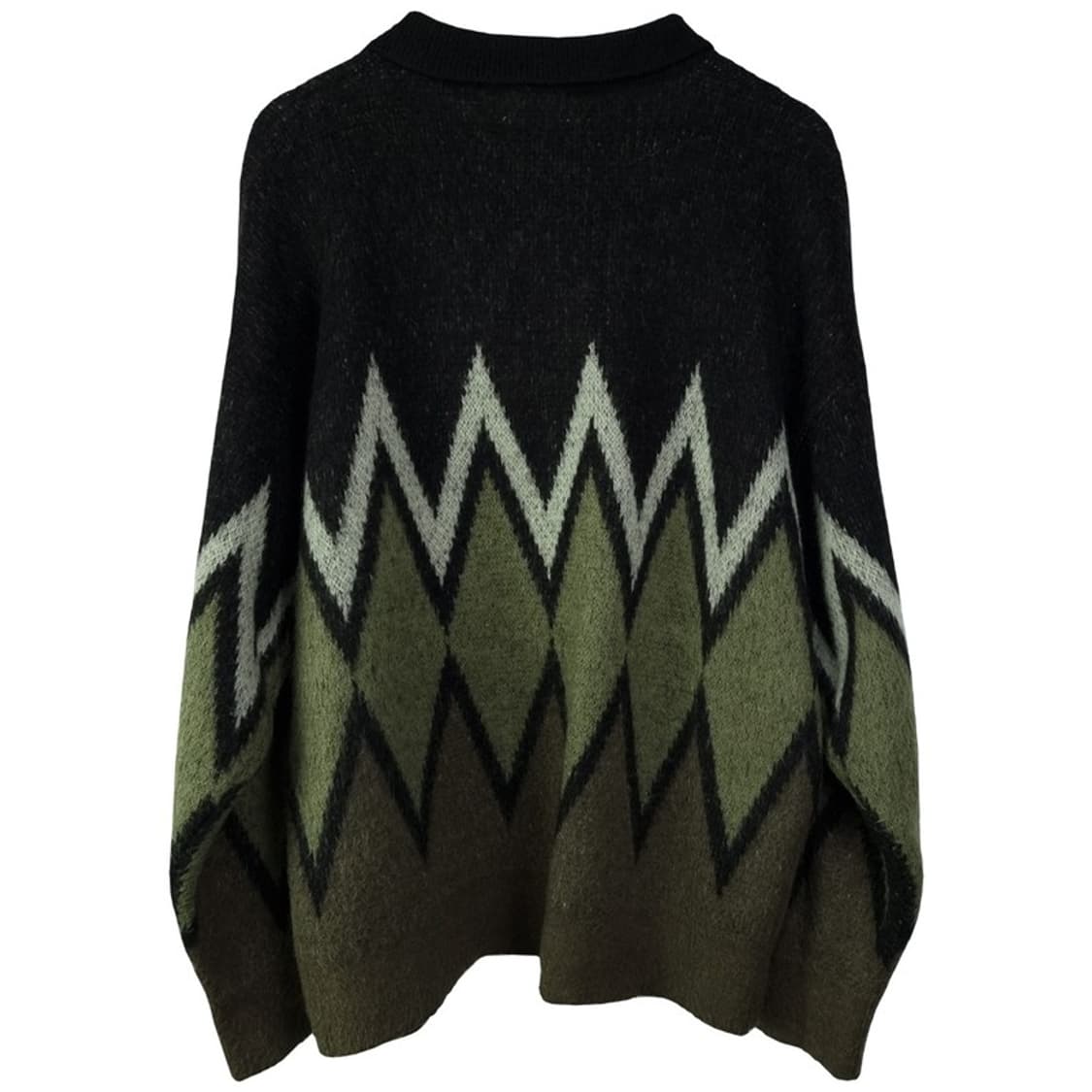 [커버낫] 아가일 패턴 오버핏 모헤어 카라 니트 M19721 상품이미지3