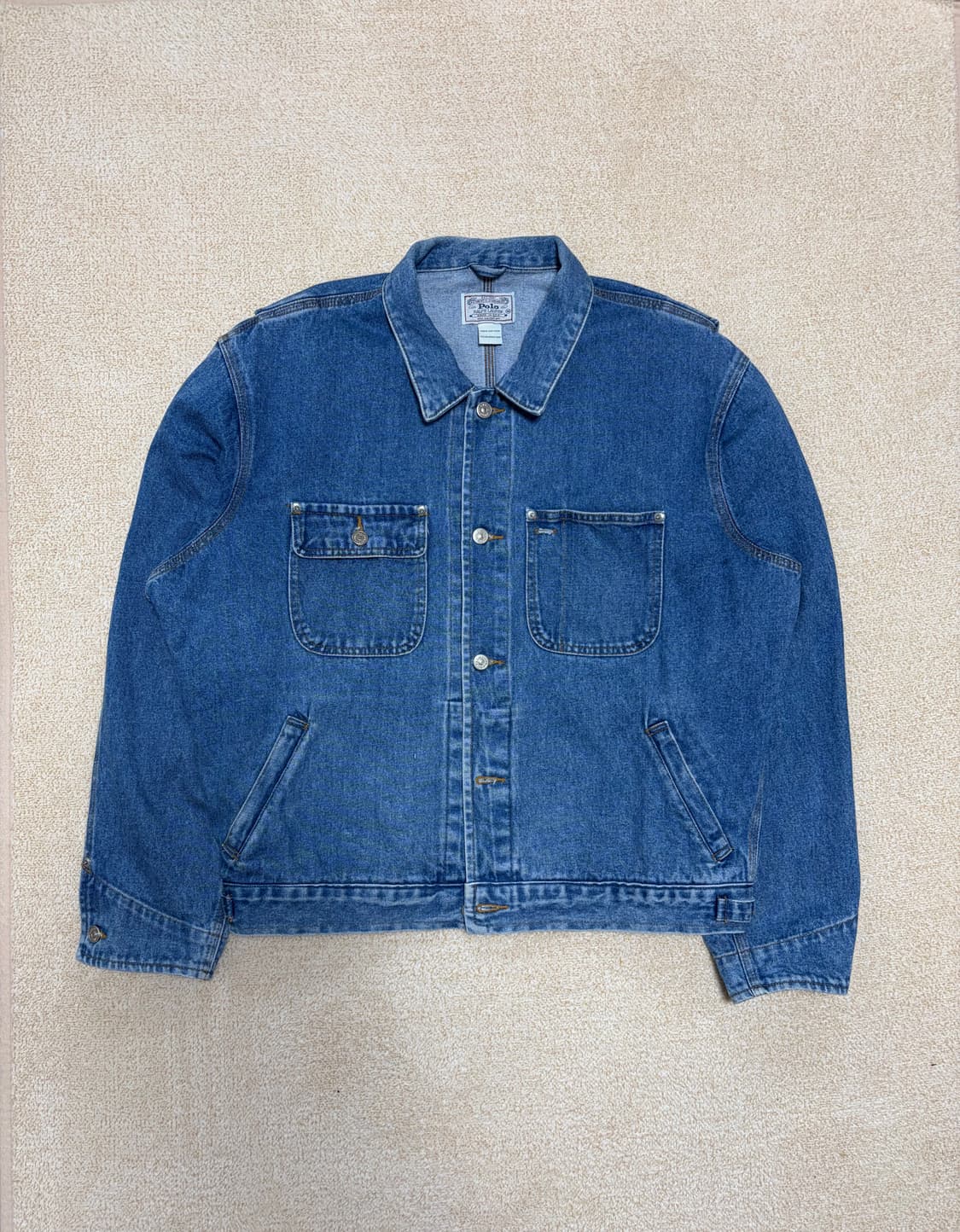 105-110) 폴로 랄프로렌 덩가리 데님 자켓 Made in USA 상품이미지1