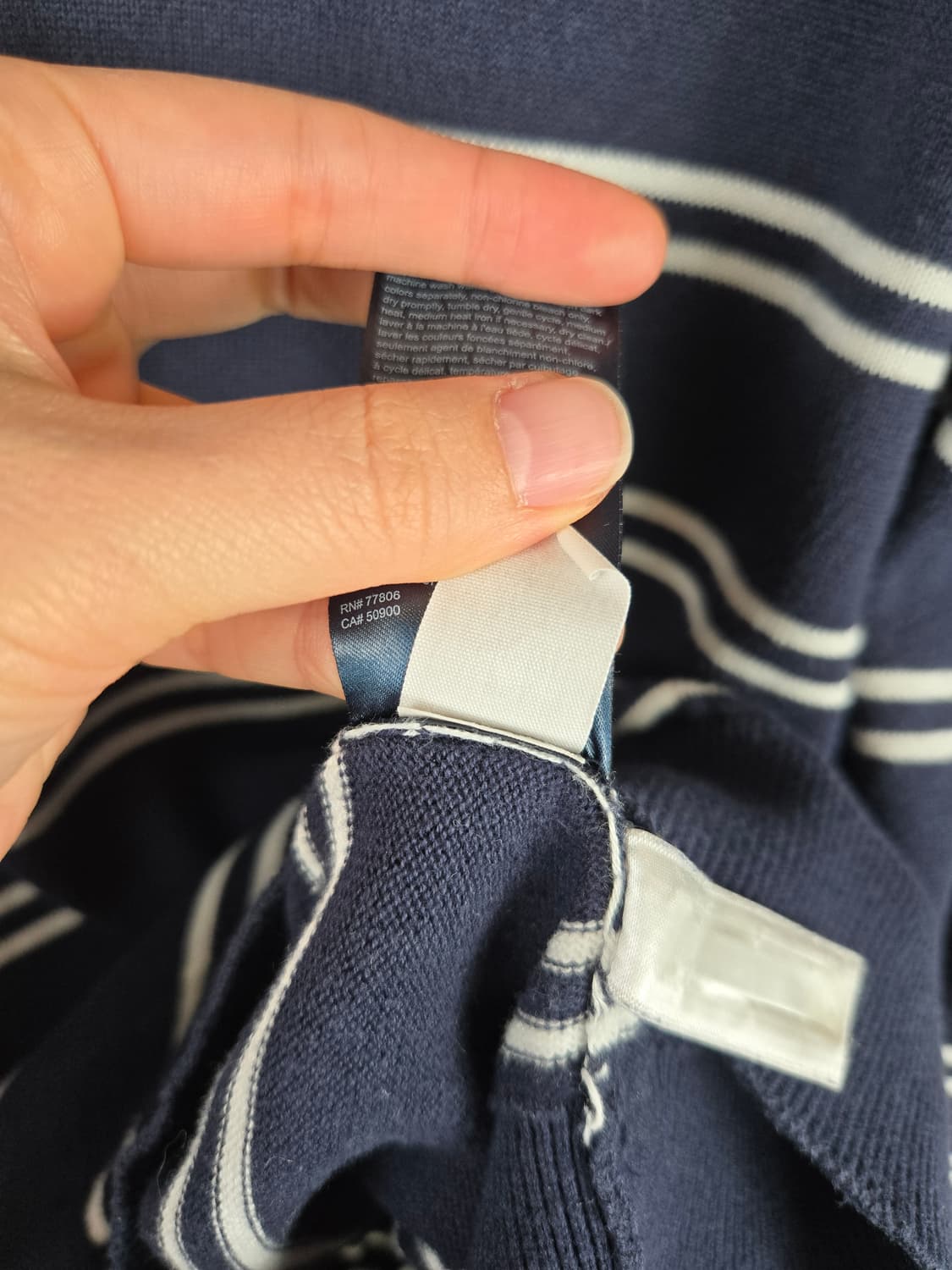 [무료배송]타미힐피거 L 남성 스트라이프 긴팔 니트 네이비 상품이미지9