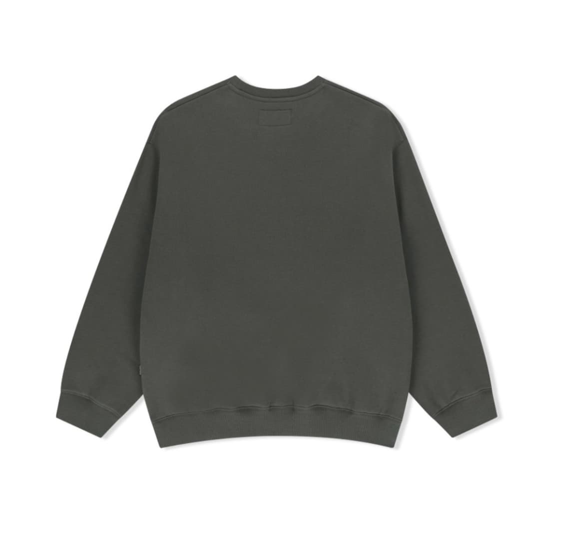 예스아이씨 Y.E.S 도트 로고 스웻셔츠 맨투맨 카키  상품이미지2