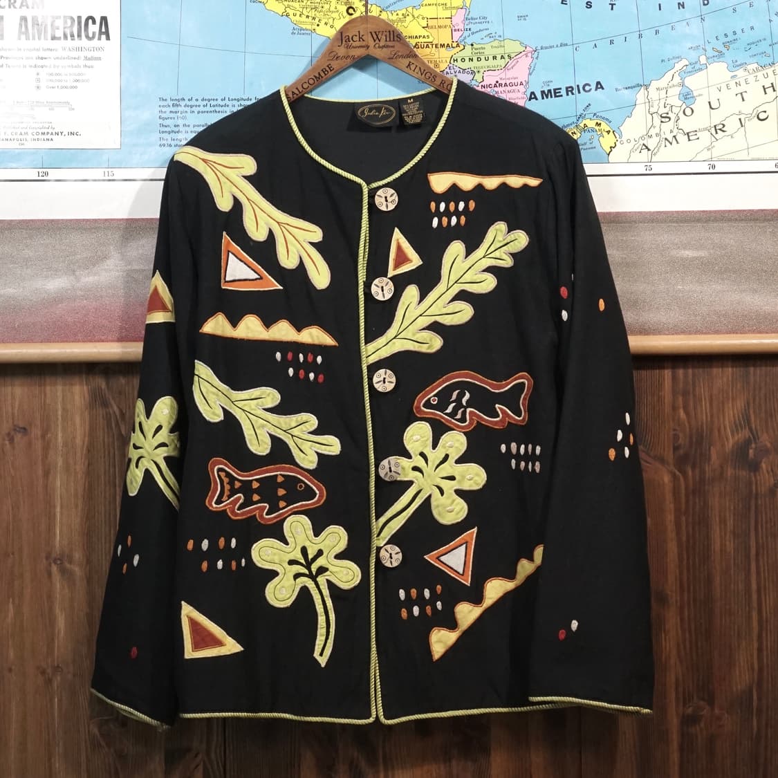 1990s 아플리케 핸드메이드 자수 자켓 상품이미지2