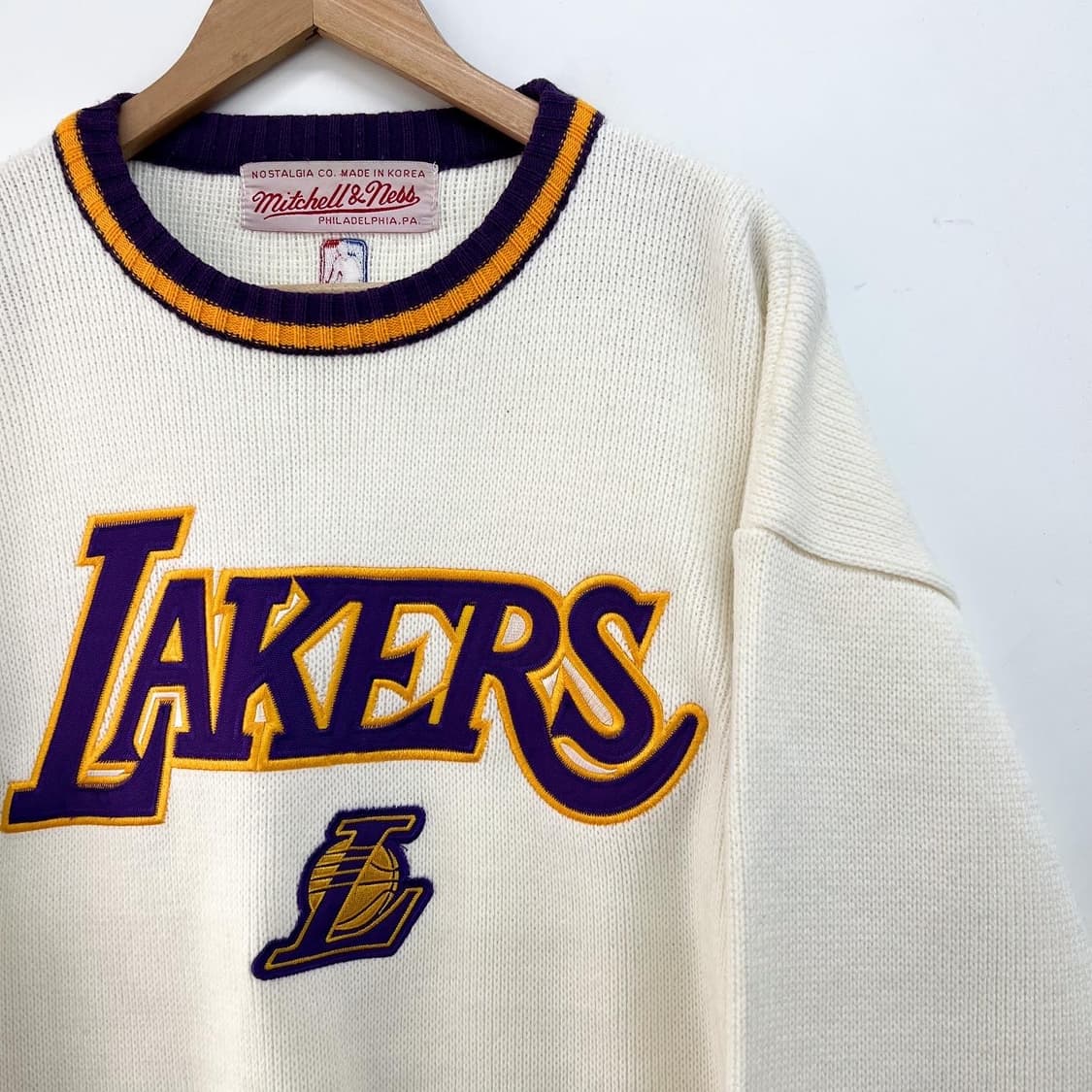 NBA LA 레이커스 엠브로이드 오버사이즈 니트 상품이미지4