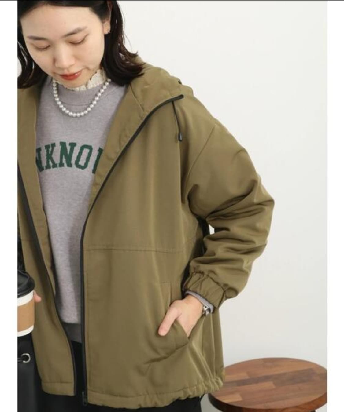 사만다 모스모스 후드 블루종 상품이미지1