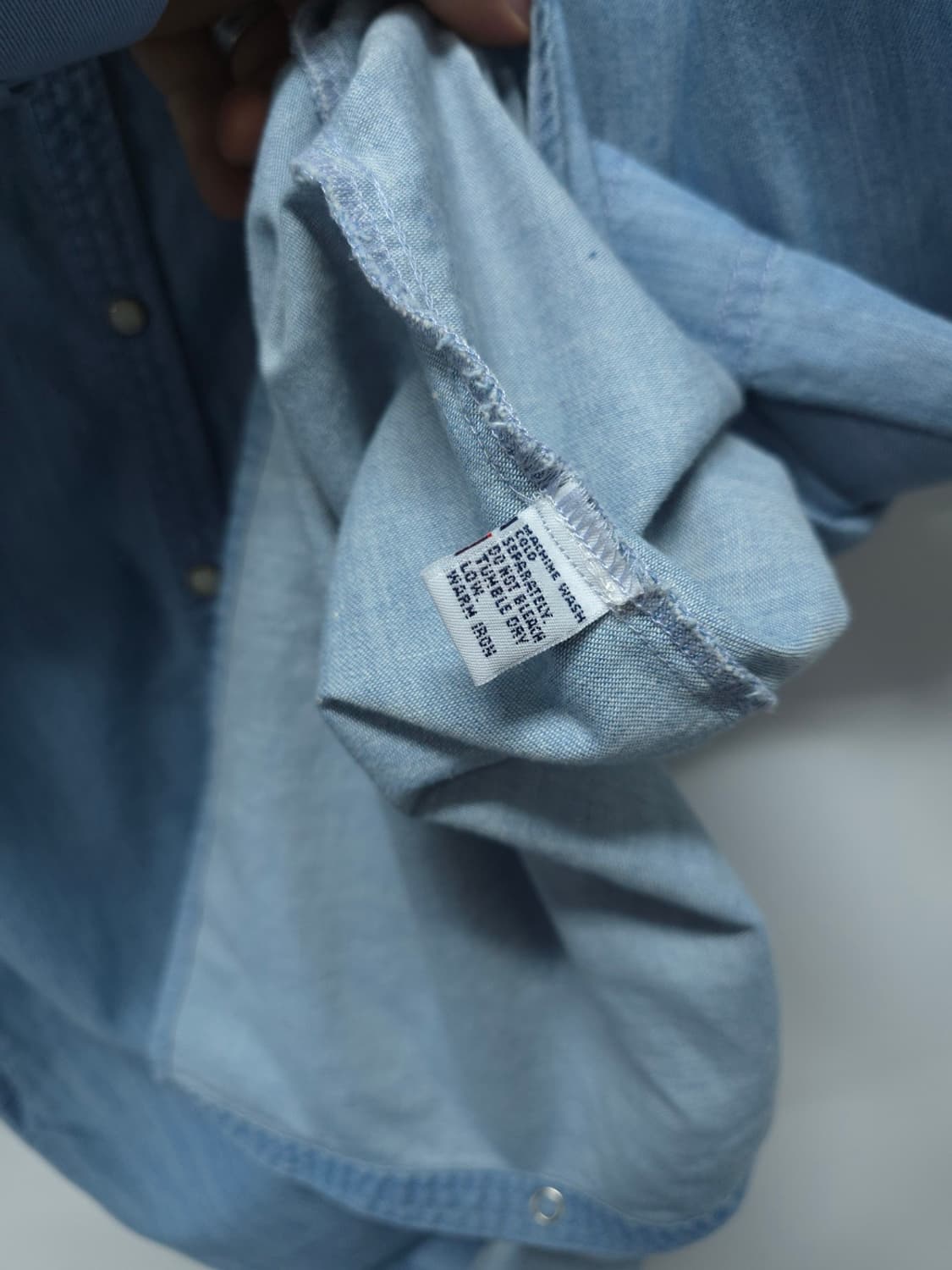 폴로 랄프로렌 슬림핏 샴브레이 라이트 데님 셔츠 원피스(55~55반) 상품이미지10