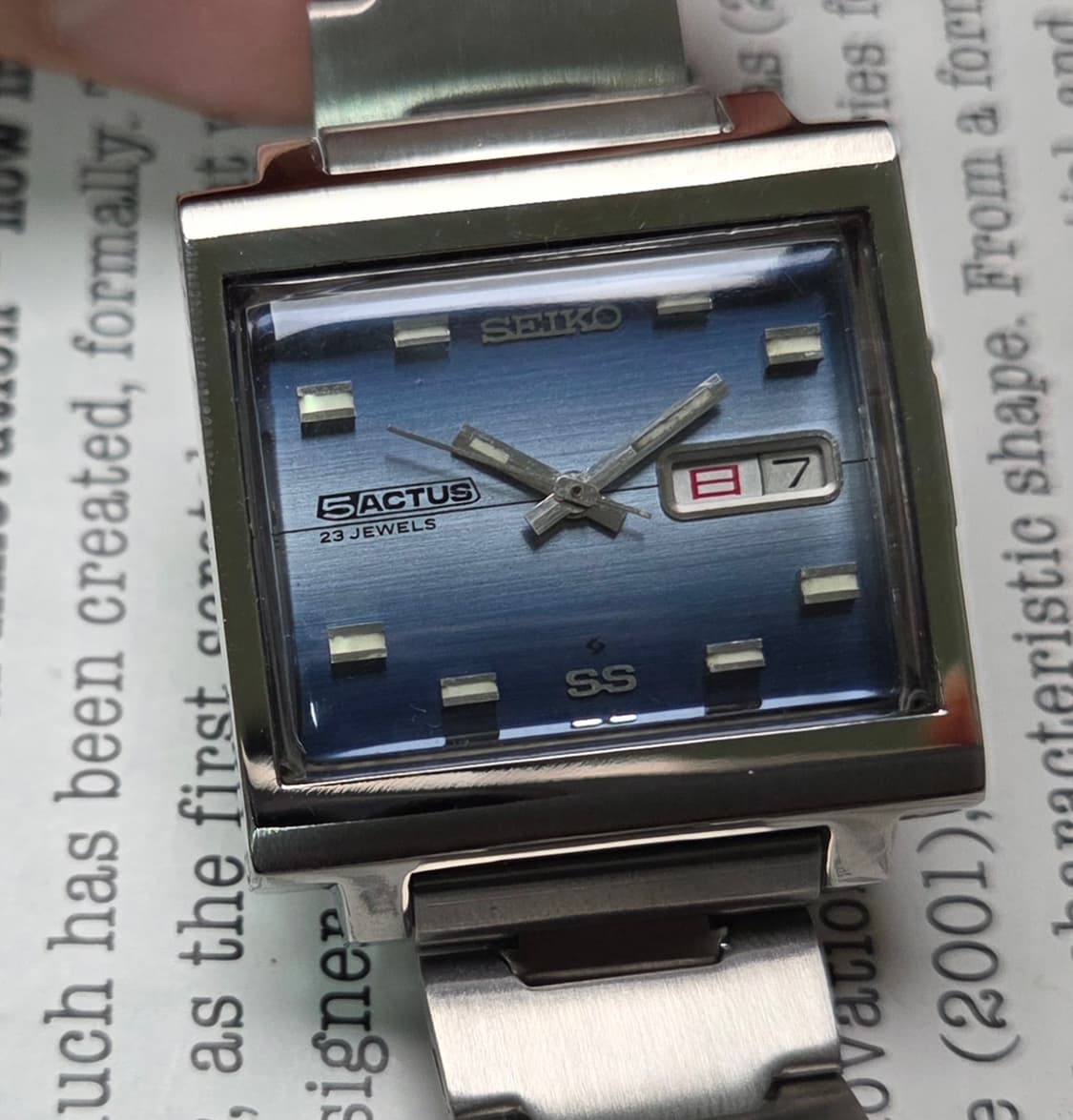 레어] 빈티지 세이코 액투스SS 테레비 블루 그라데이션 한자 데이데이트  상품이미지9