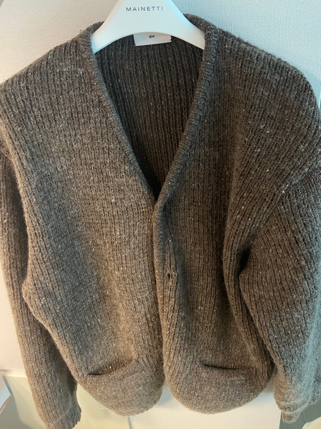 [SEW] 도네갈 모헤어 트위드 가디건 (브라운) 상품이미지3