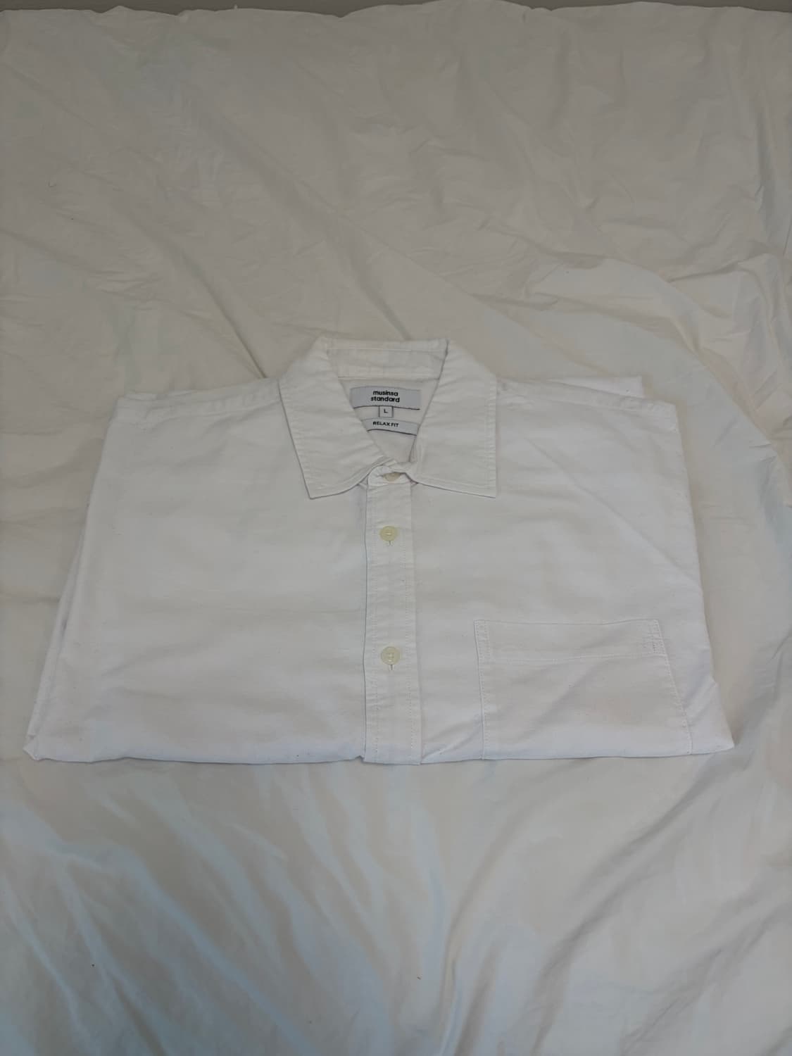 무신사 스탠다드 옥스포드 셔츠 화이트 L 상품이미지1