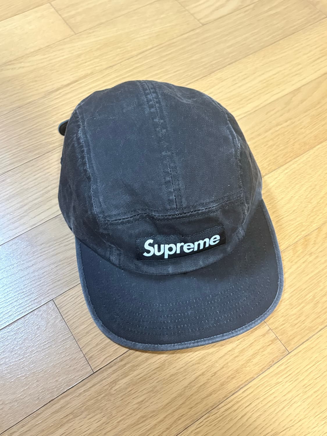 슈프림 워시드 치노 트윌 캠프캡 블랙 - 25SS 모자 상품이미지1