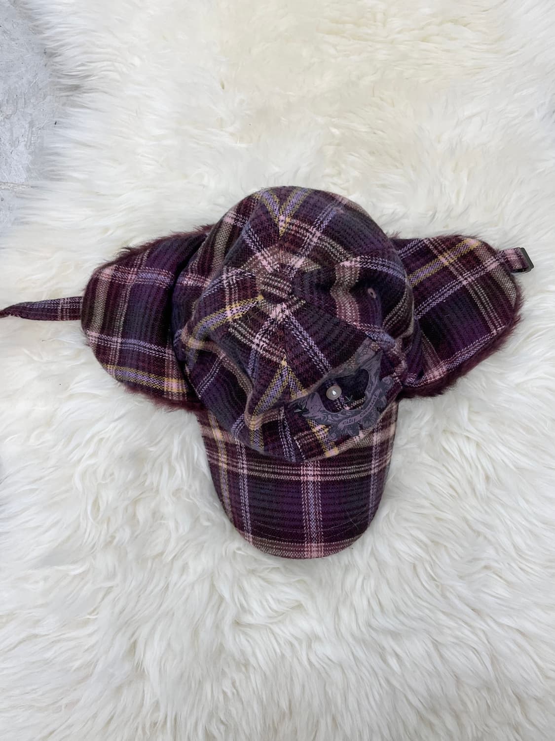 보이런던 체크 패치 트루퍼햇 *레어 상품이미지5