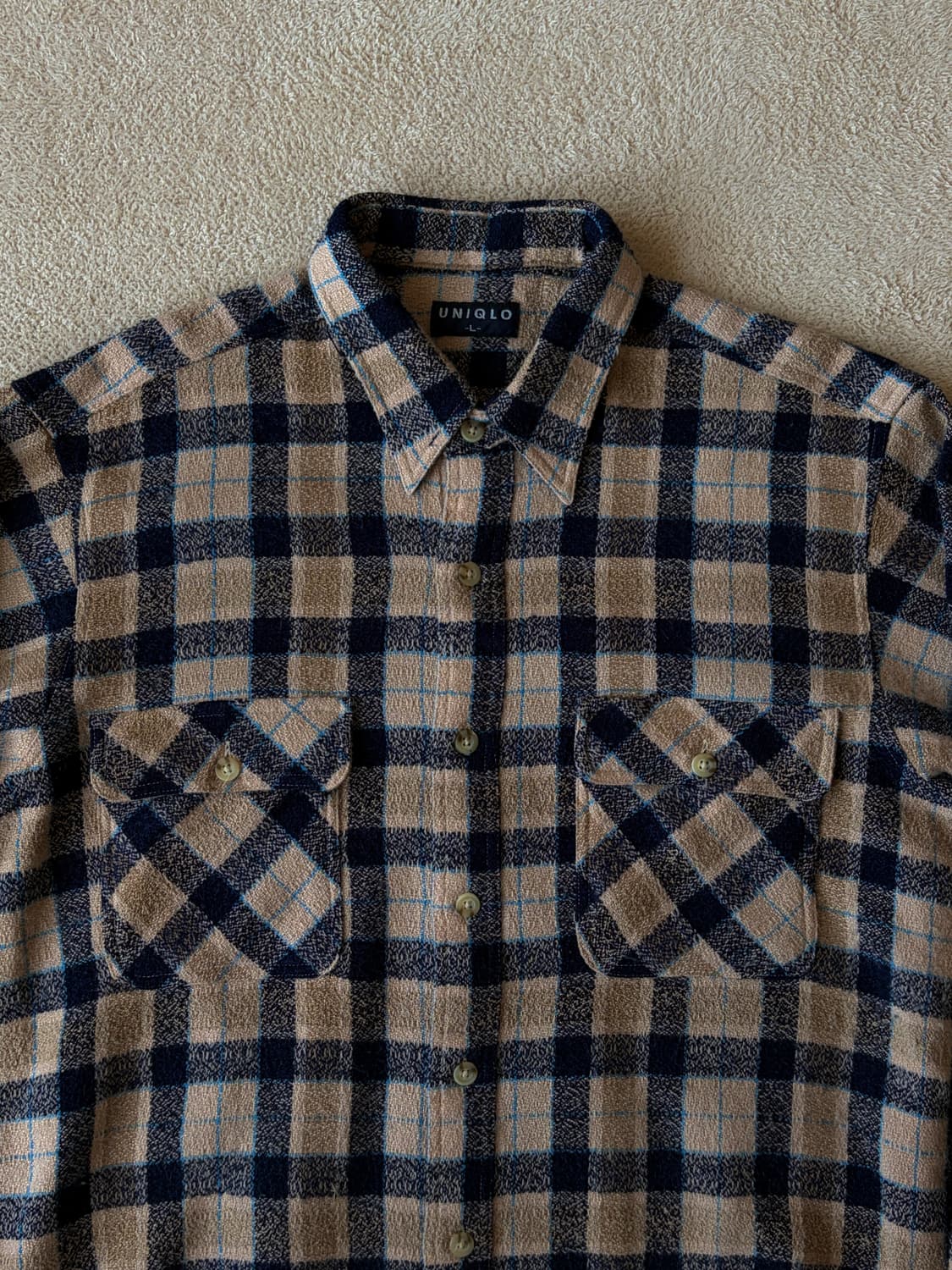 90s JAPAN 유니클로 체크 셔츠 상품이미지3
