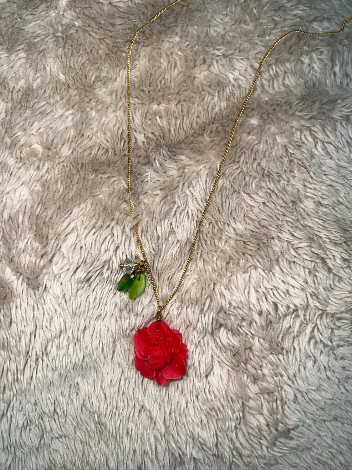 엔틱깔 페어리 장미 골드체인 빈티지 목걸이 상품이미지1