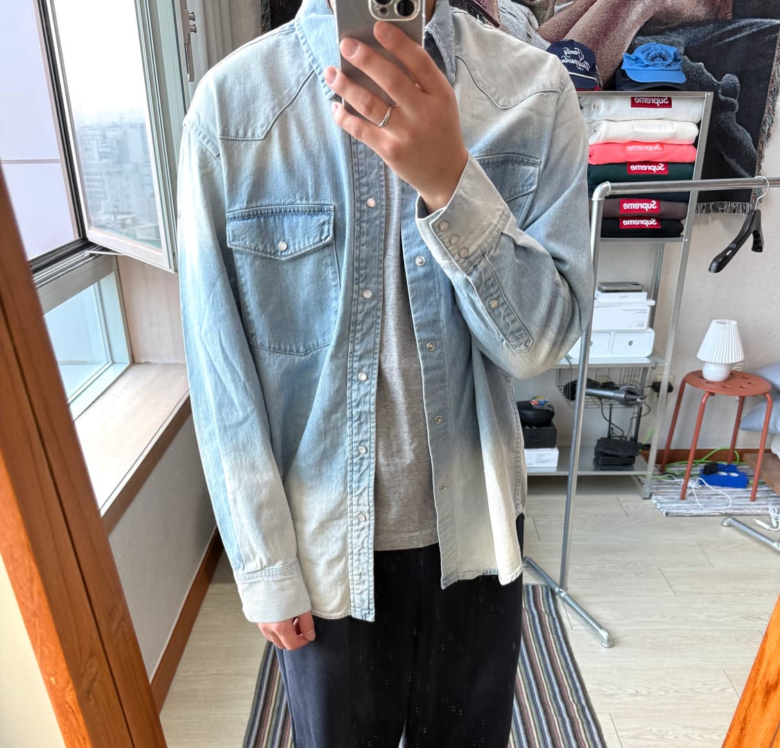 포터리 데님 셔츠 자켓 상품이미지1