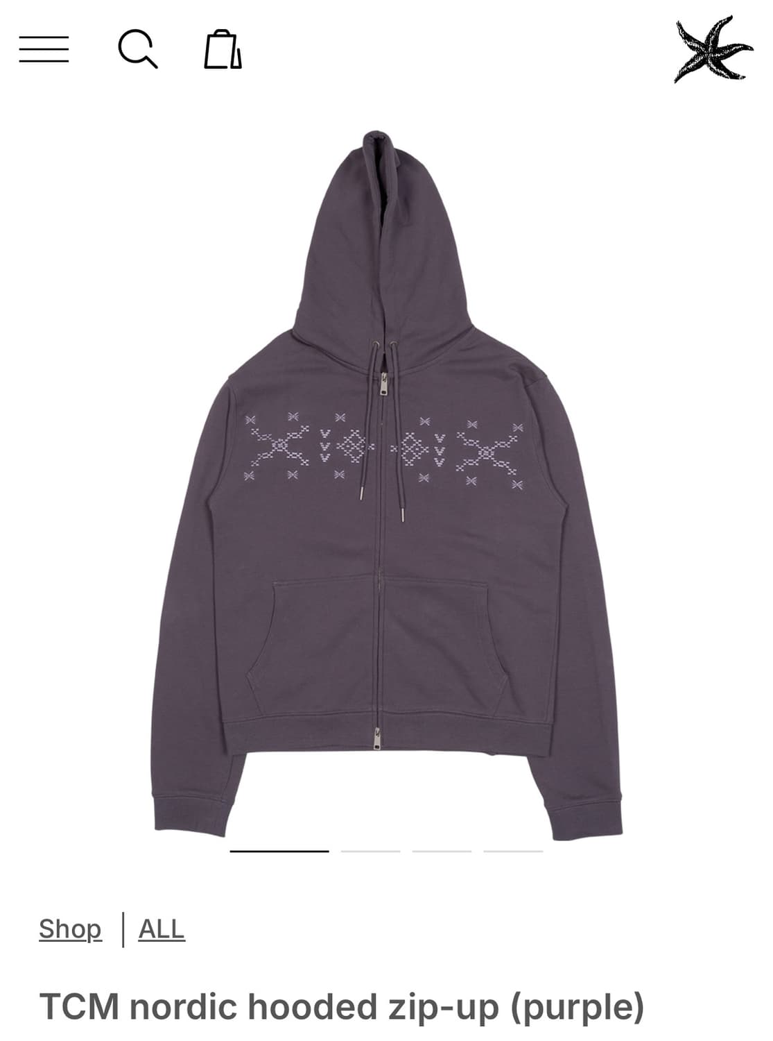 더콜디스트모먼트 노르딕 후드집업  상품이미지1