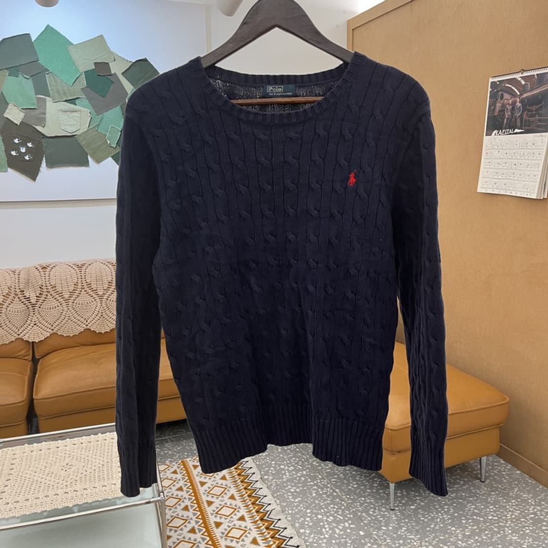 폴로 랄프로렌 빈티지 캐주얼 꽈배기 케이블 니트 L C10535 상품이미지3