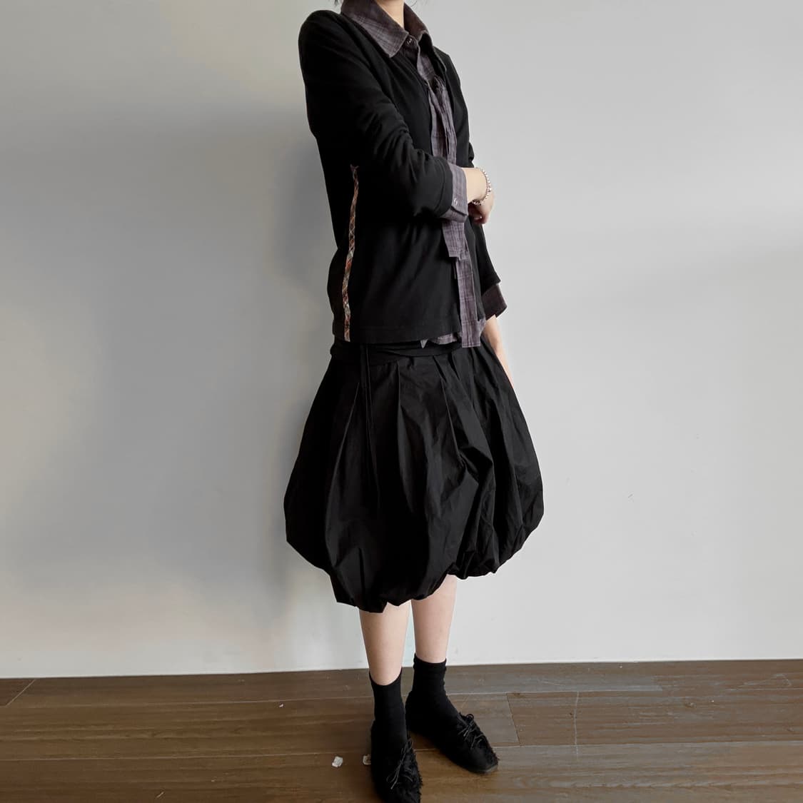 Comme des Garçons Plaid Panel  Cardigan 상품이미지1