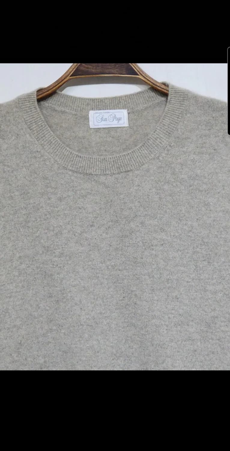 (L) 캐시미어 니트 라운드 무지 스웨터 솔리드  상품이미지2