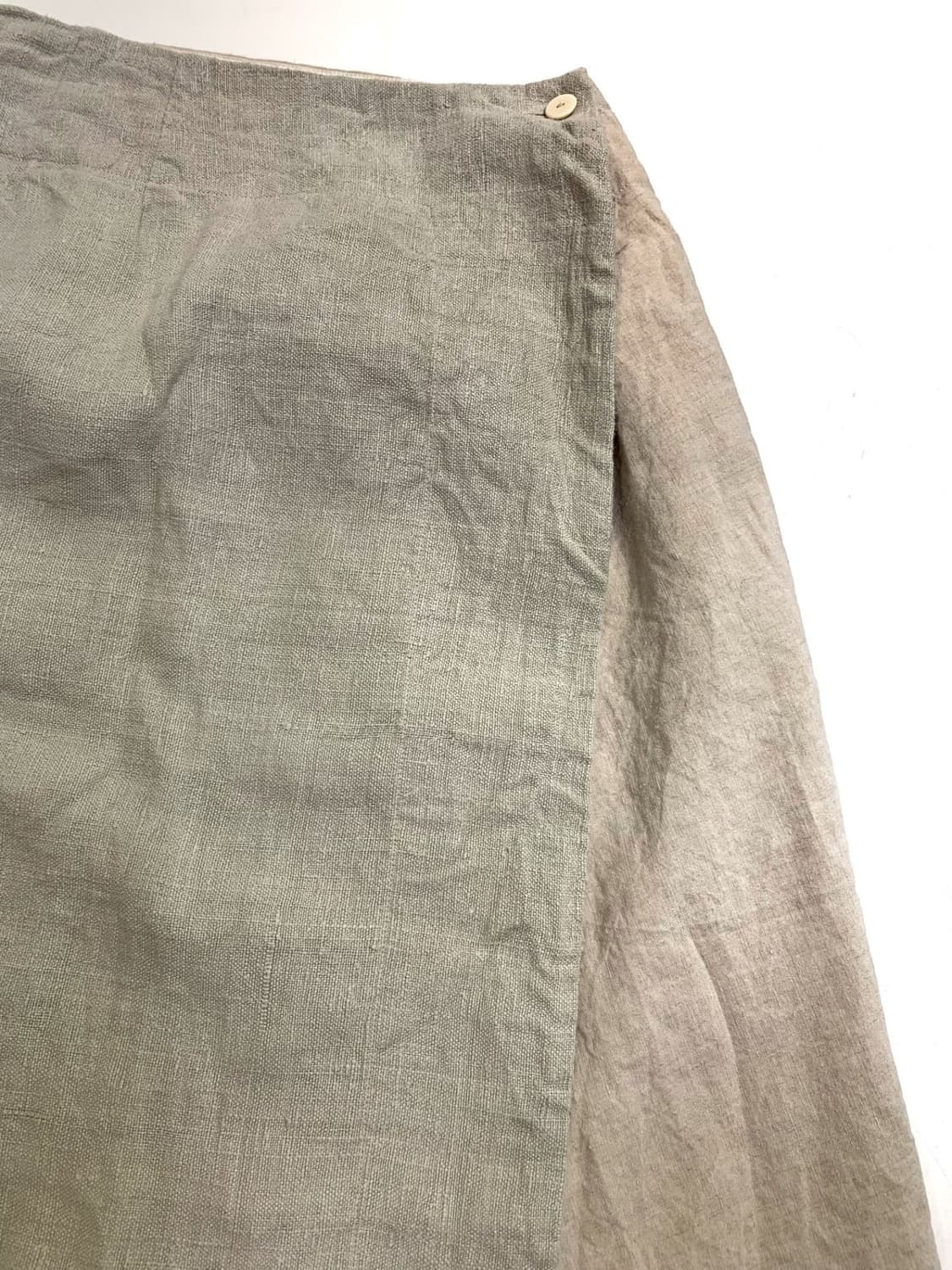 Chez vidalenc -antique linen wrap skirt 상품이미지3