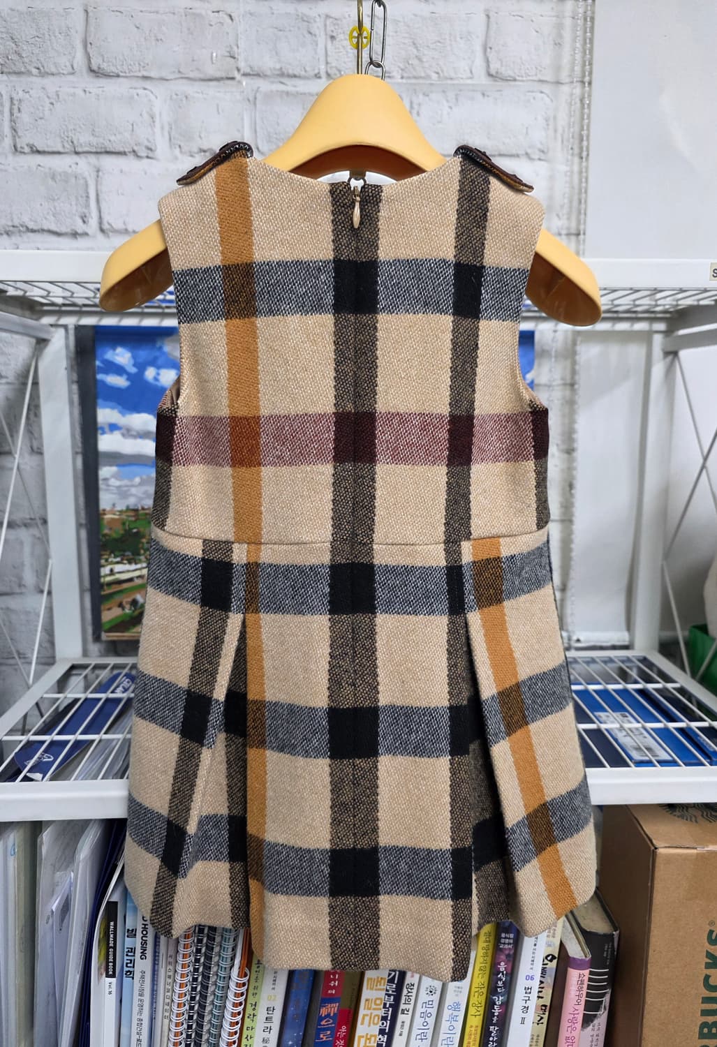 닥스 키즈 여아케이프 3Y 체크 원피스 케이프 세트 AD38 상품이미지6