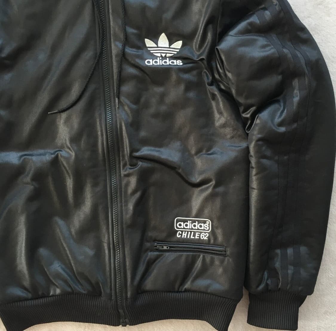 레어 아디다스 칠레 62 쉐르파 후드 트랙 자켓 블랙 XS 상품이미지2