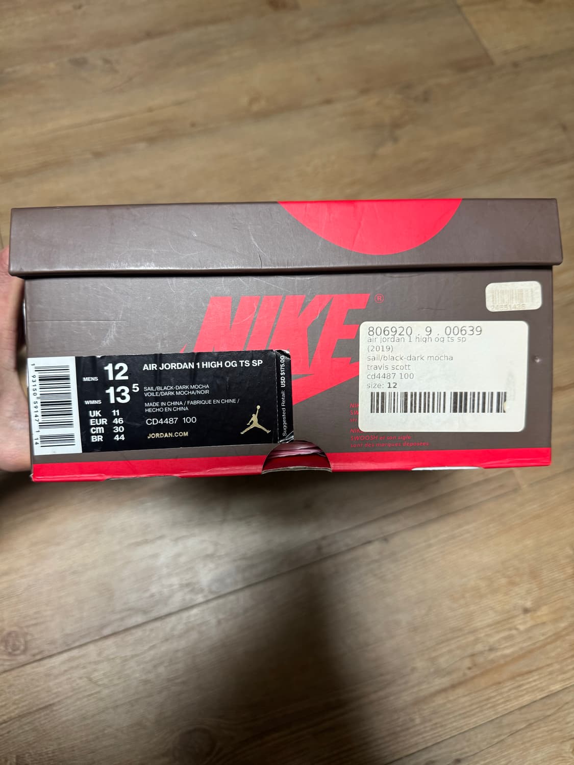 조던 1 하이 OG X 트래비스 스캇 모카 300사이즈 상품이미지10